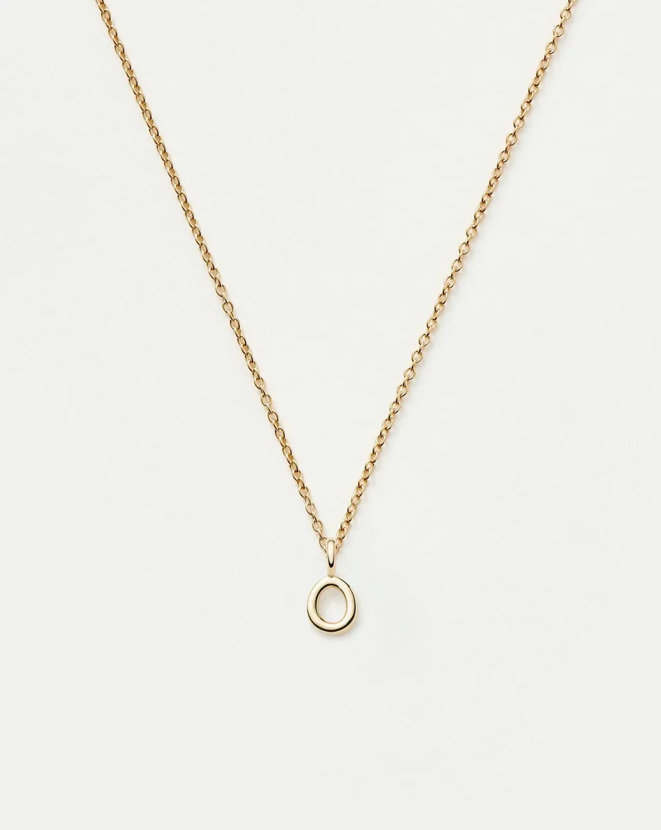 Missoma Initial Mini Pendant O kaulakoru 14k kulta