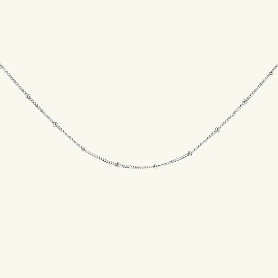 Muru Bead Chain choker-kaulakoru hopea 14" hento