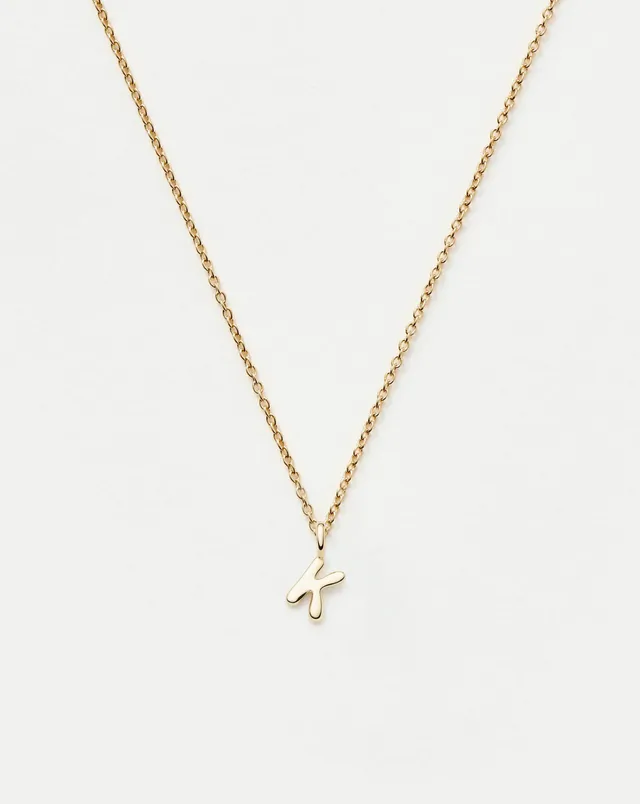 MISSOMA Solid Gold Initial Mini Pendant K kaulakoru kulta
