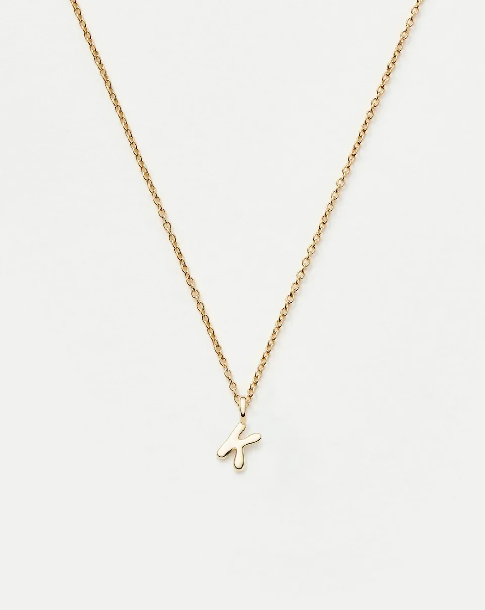 MISSOMA Solid Gold Initial Mini Pendant K kaulakoru kulta