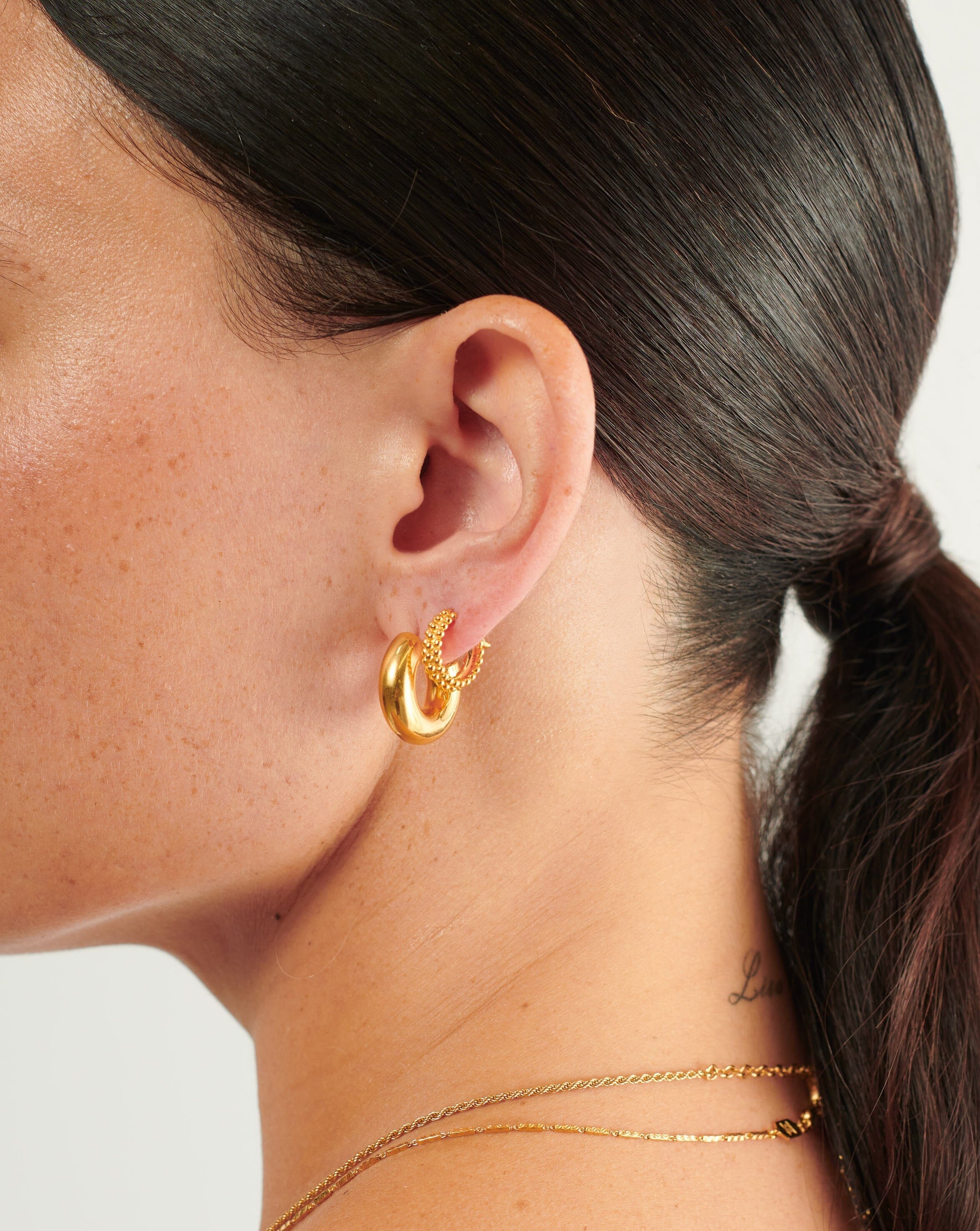 Missoma Chubby Tunnel Small Hoop korvakorut kullattu 20 mm