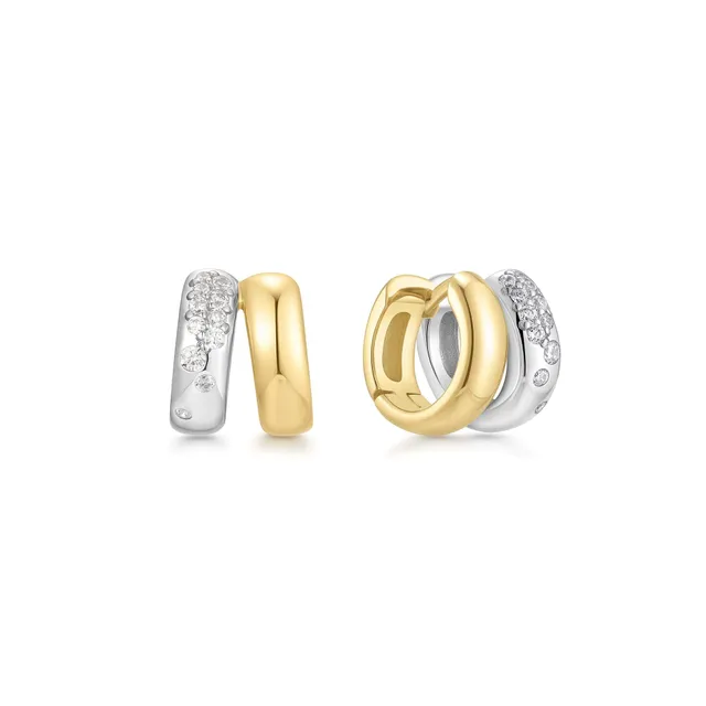 Ania Haie Reimaginer Sparkling Duet huggie-korvakorut two-tone