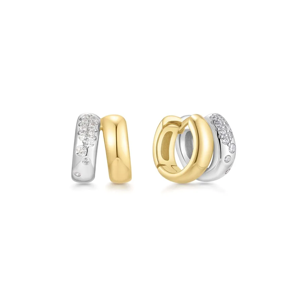 Ania Haie Reimaginer Sparkling Duet huggie-korvakorut two-tone