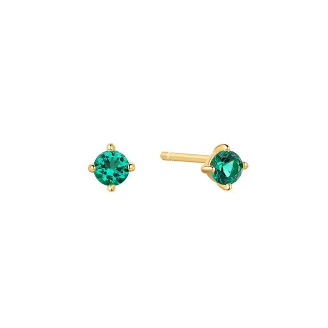 Ania Haie Ripple Joy Gold Green Stud nappikorvakorut vihreä 3mm