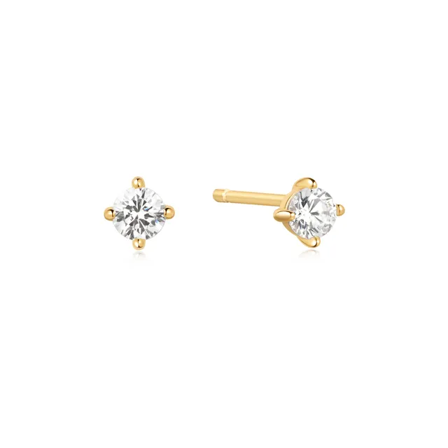 Ania Haie Heart Hunter Solitaire nappikorvakorut kulta 4mm