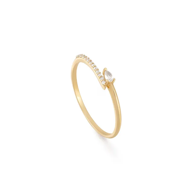 Ania Haie Afterglow White Sapphire sormus kulta 14kt
