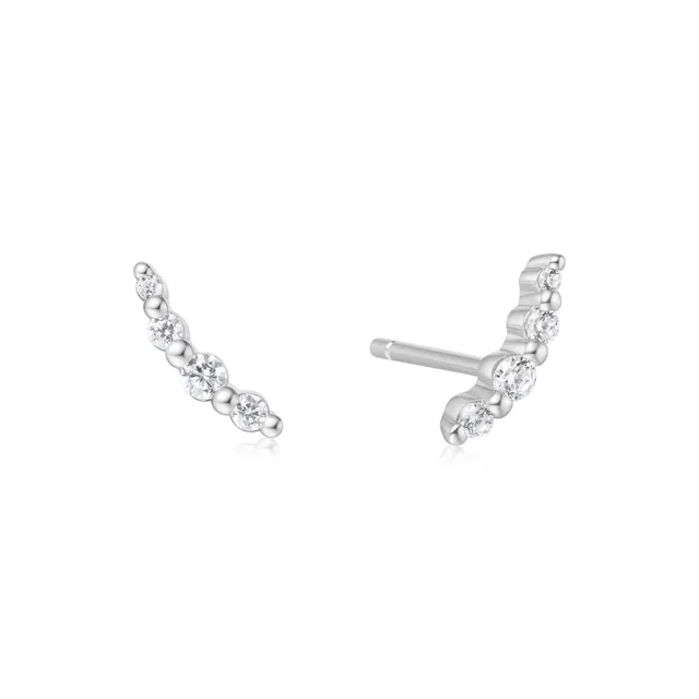 Ania Haie Miss Dainty Bezel Beaded nappikorvakorut hopea