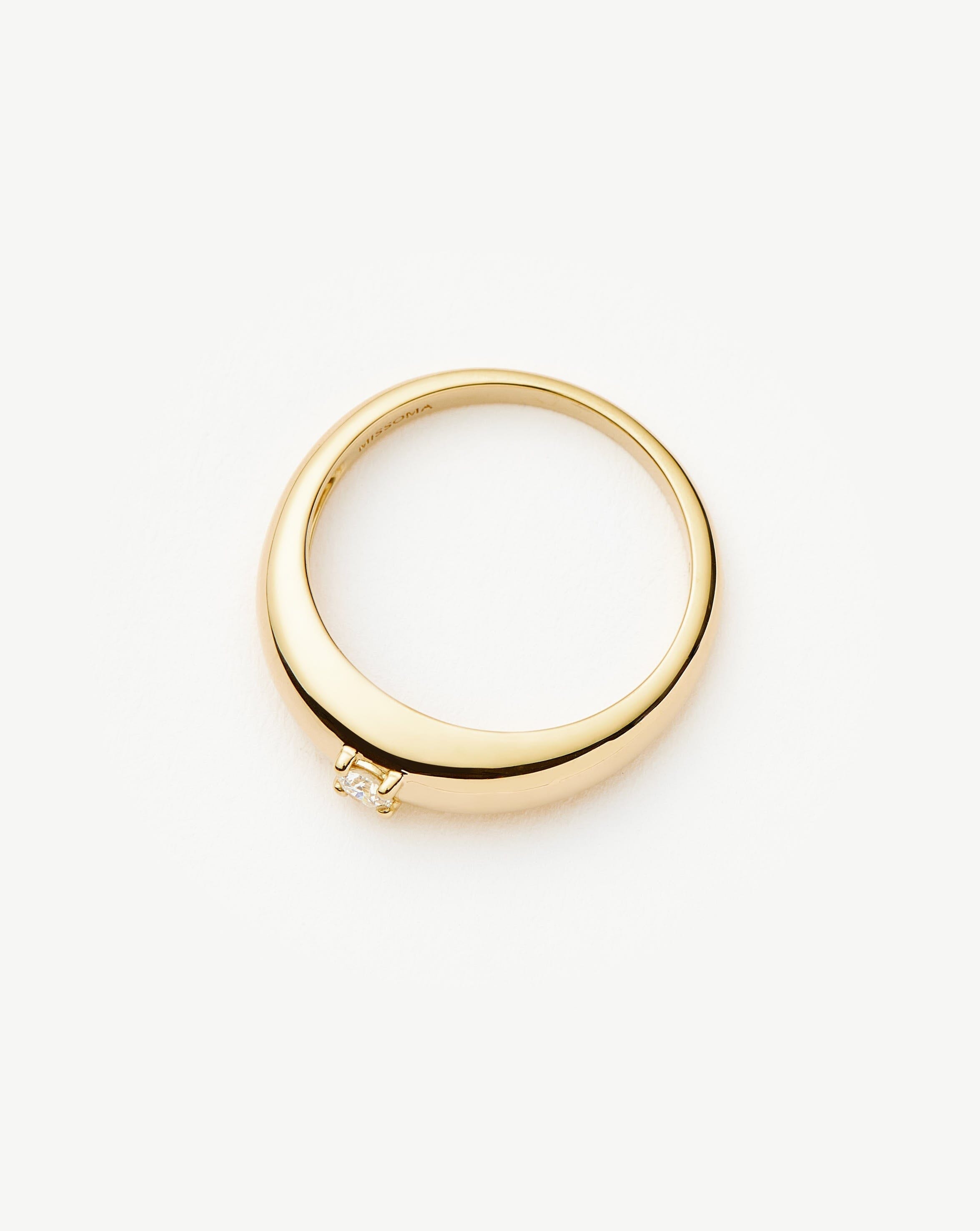 Missoma Classic Dome sormus kulta timantti