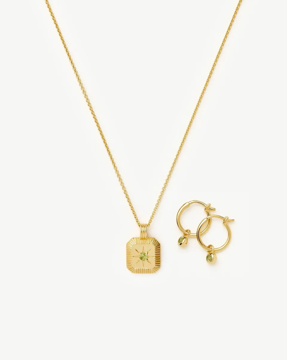 Missoma Meaningful August korusetti 18k vermeili peridootti