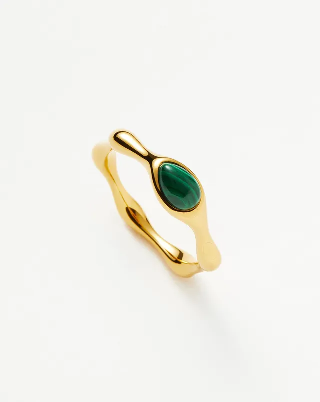 MISSOMA Magma Gemstone Stacking sormus kullattu malakiitti