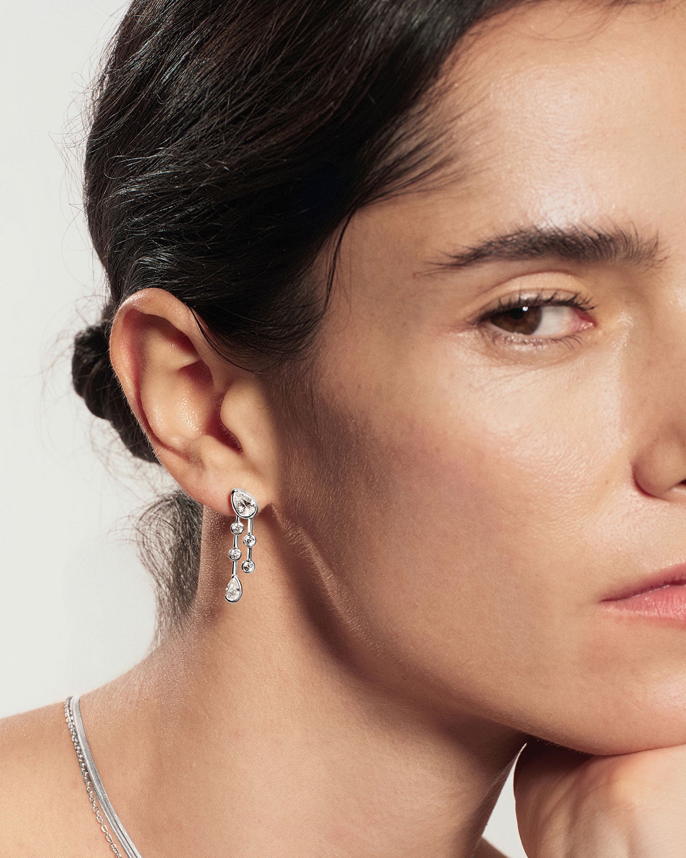 Ania Haie Wanderer Teardrop nappikorvakorut hopea