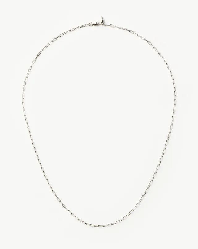 Missoma Classic Paperclip Chain kaulakoru valkokulta 45 cm