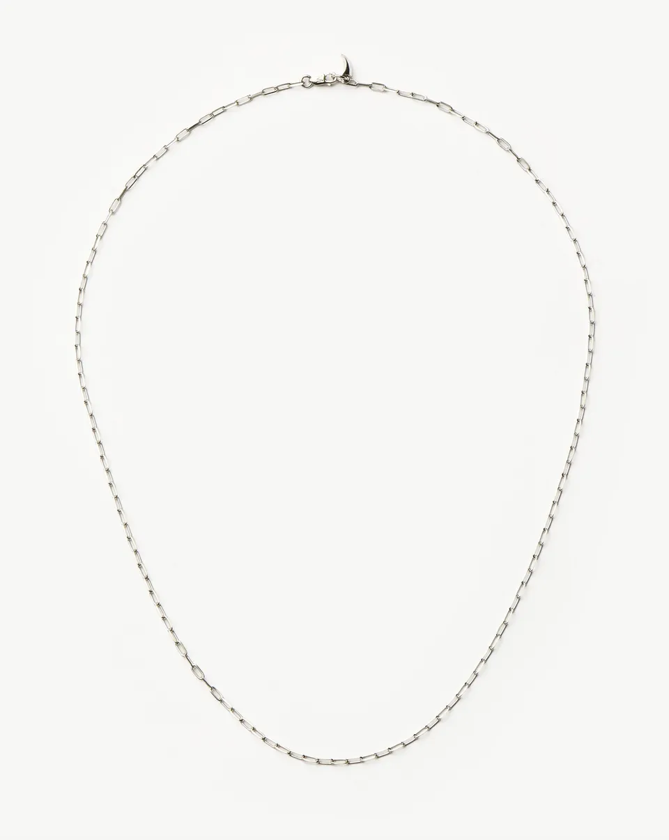 Missoma Classic Paperclip Chain kaulakoru valkokulta 45 cm