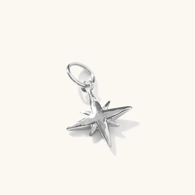 Muru Jewellery Guiding Star riipus hopea tähti