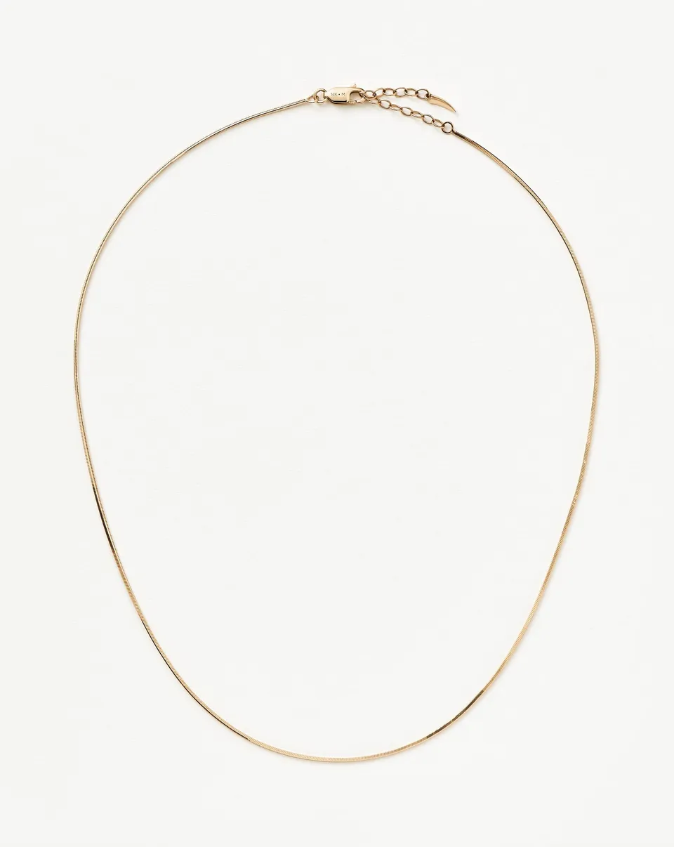 Missoma Square Snake Chain kaulakoru 14ct kulta