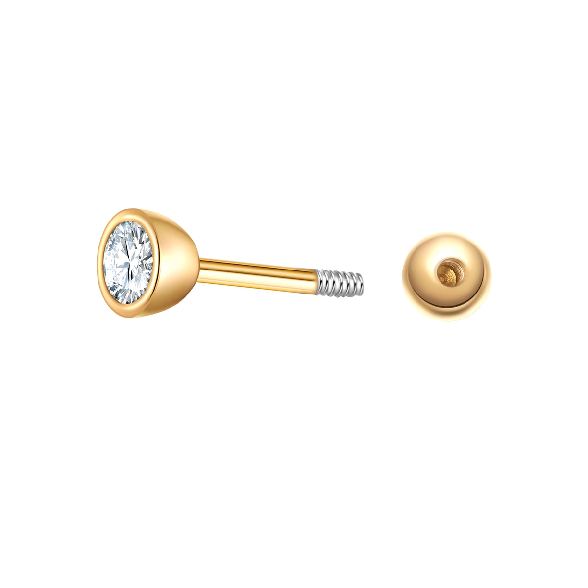 Glanzstücke München Piercing Geburtsstein April koru valkoinen