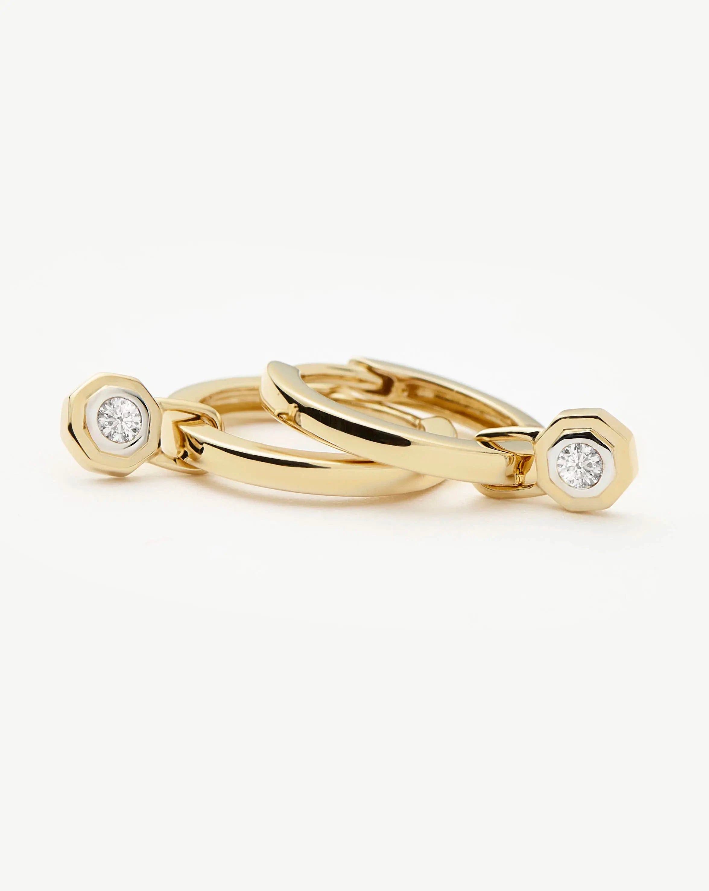 Missoma Lucy Williams Solid Gold Diamond Drop korvakorut 9ct keltakulta