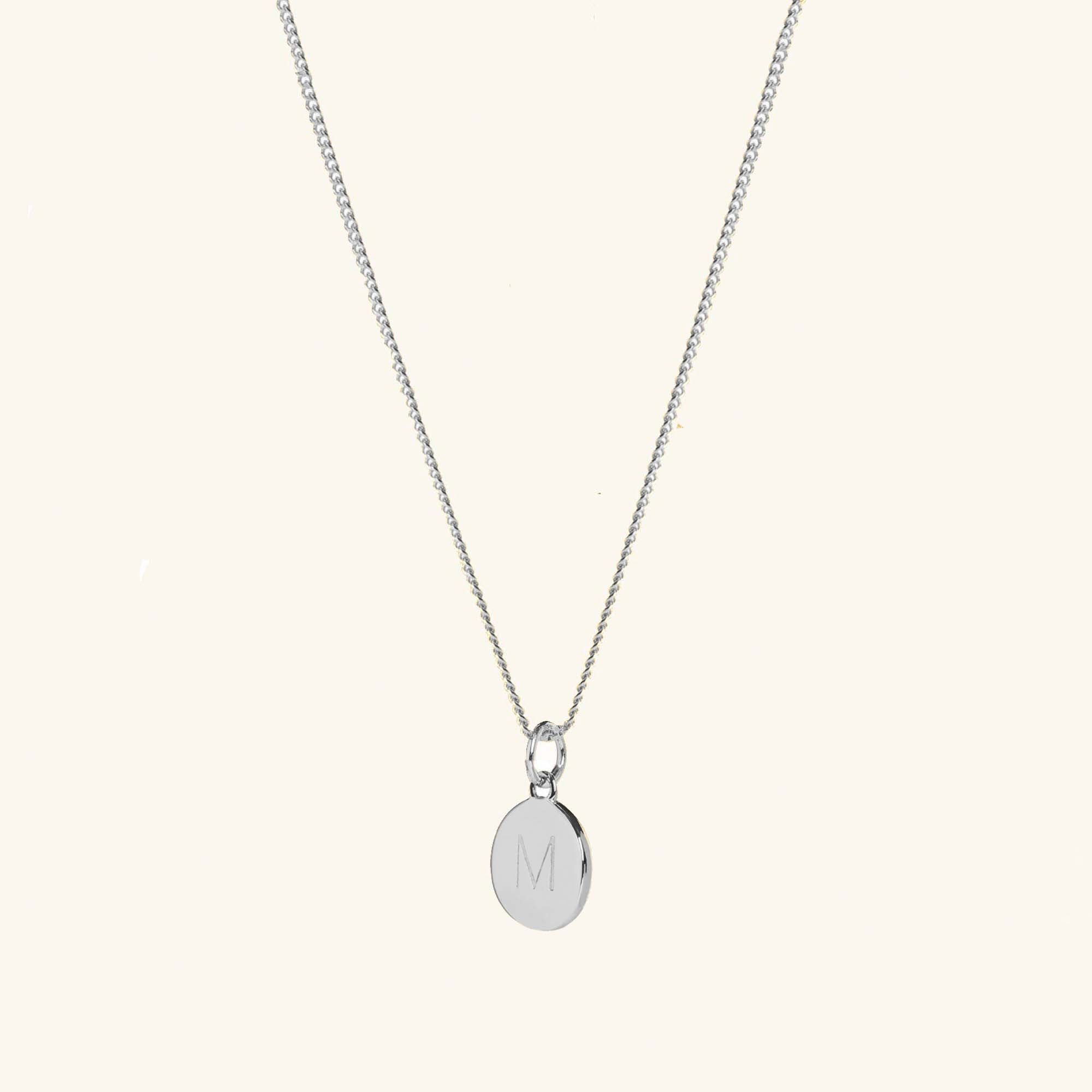 Muru Jewellery Disc kaulakoru hopea kaiverrettava nimellä
