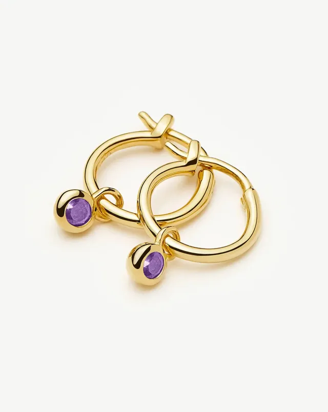 Missoma February Birthstone korvakorut ametisti kulta