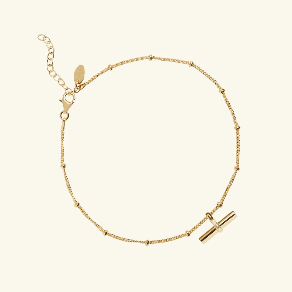 Muru Jewellery T-Bar nilkkakoru kulta vermeil