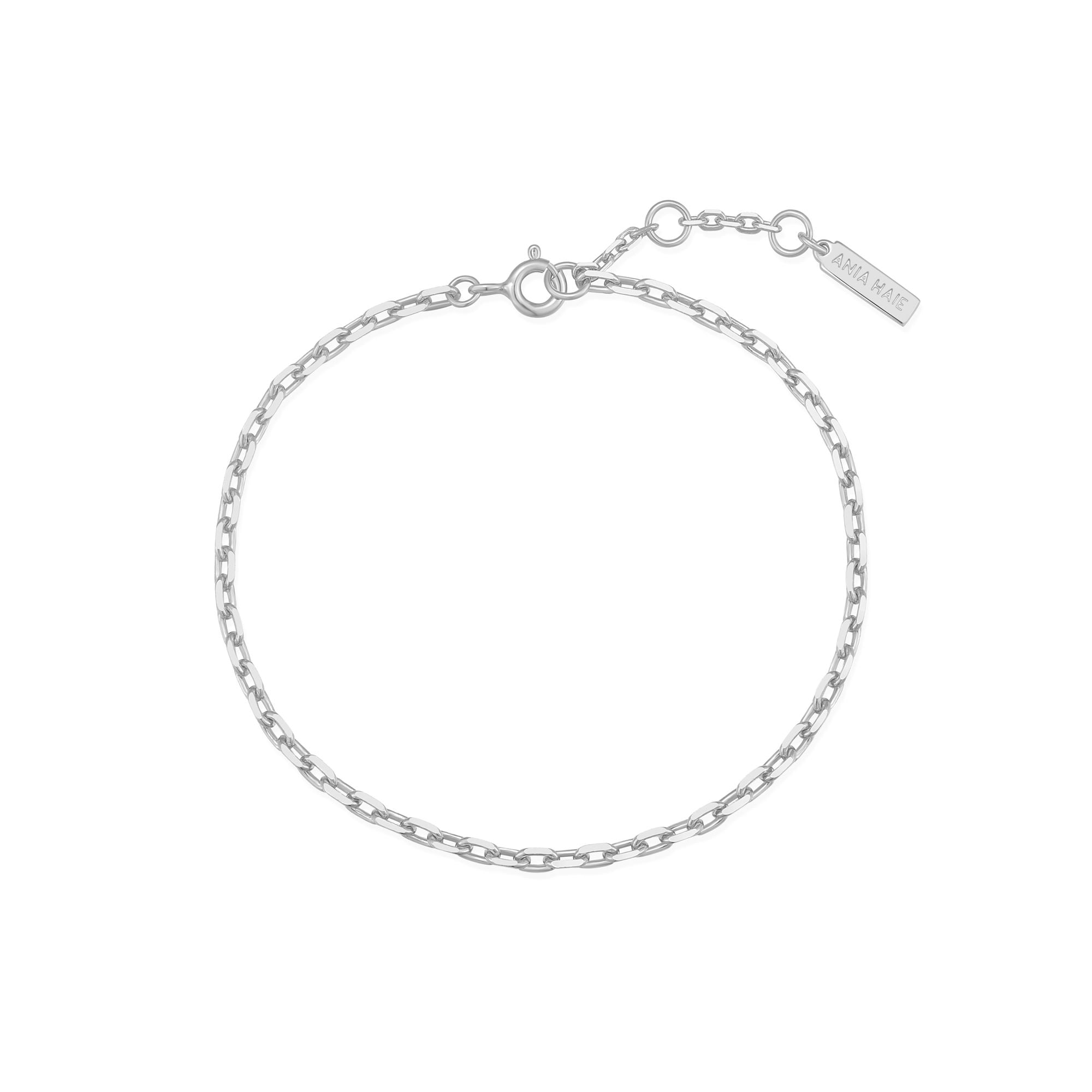 Ania Haie Trailblazer Paper Clip Chain rannekoru hopea
