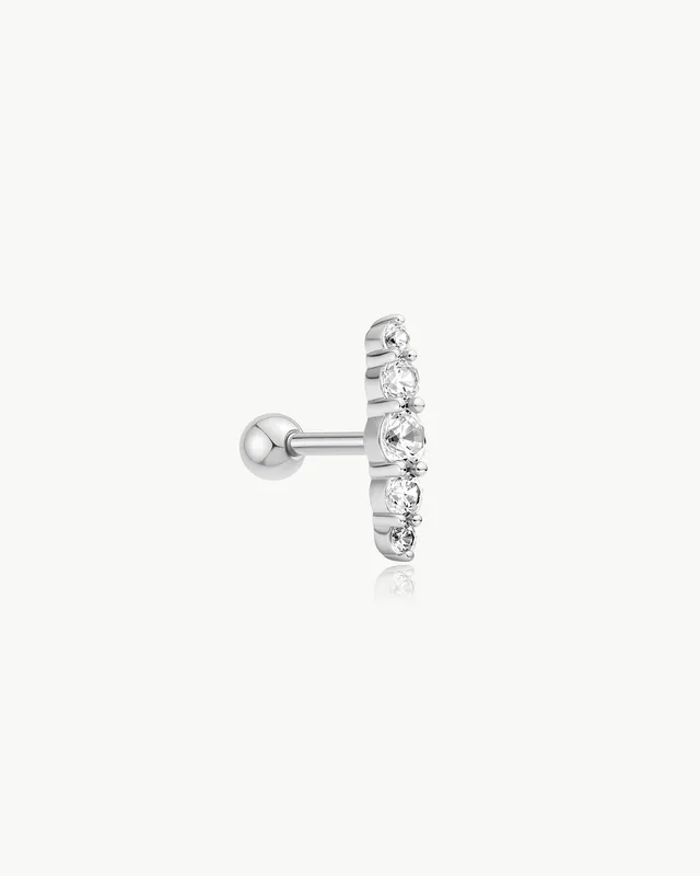 Ania Haie Ear Edit Silver Bar Barbell korvakoru hopea
