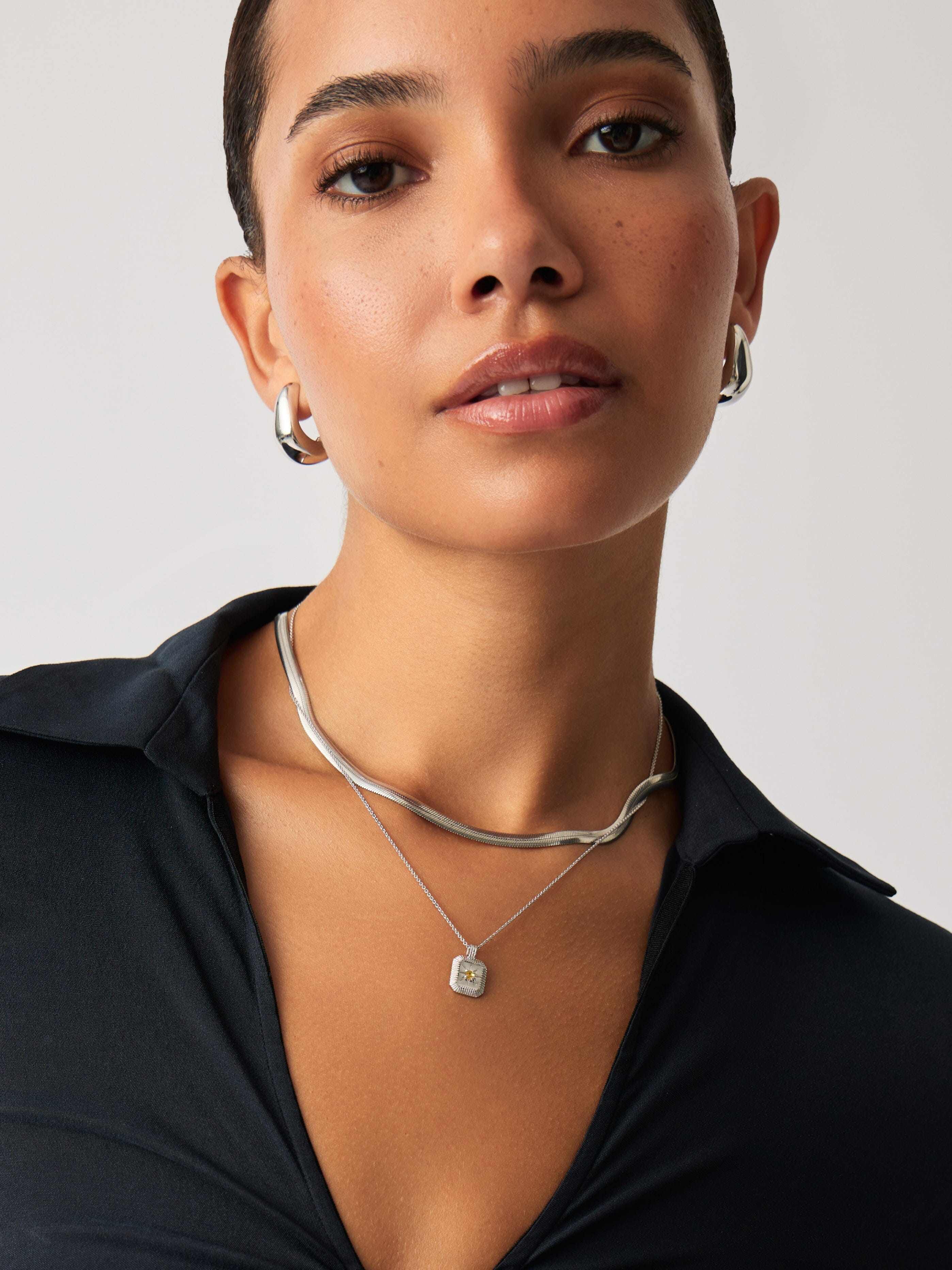 Missoma November Birthstone kaulakoru hopea sitriini