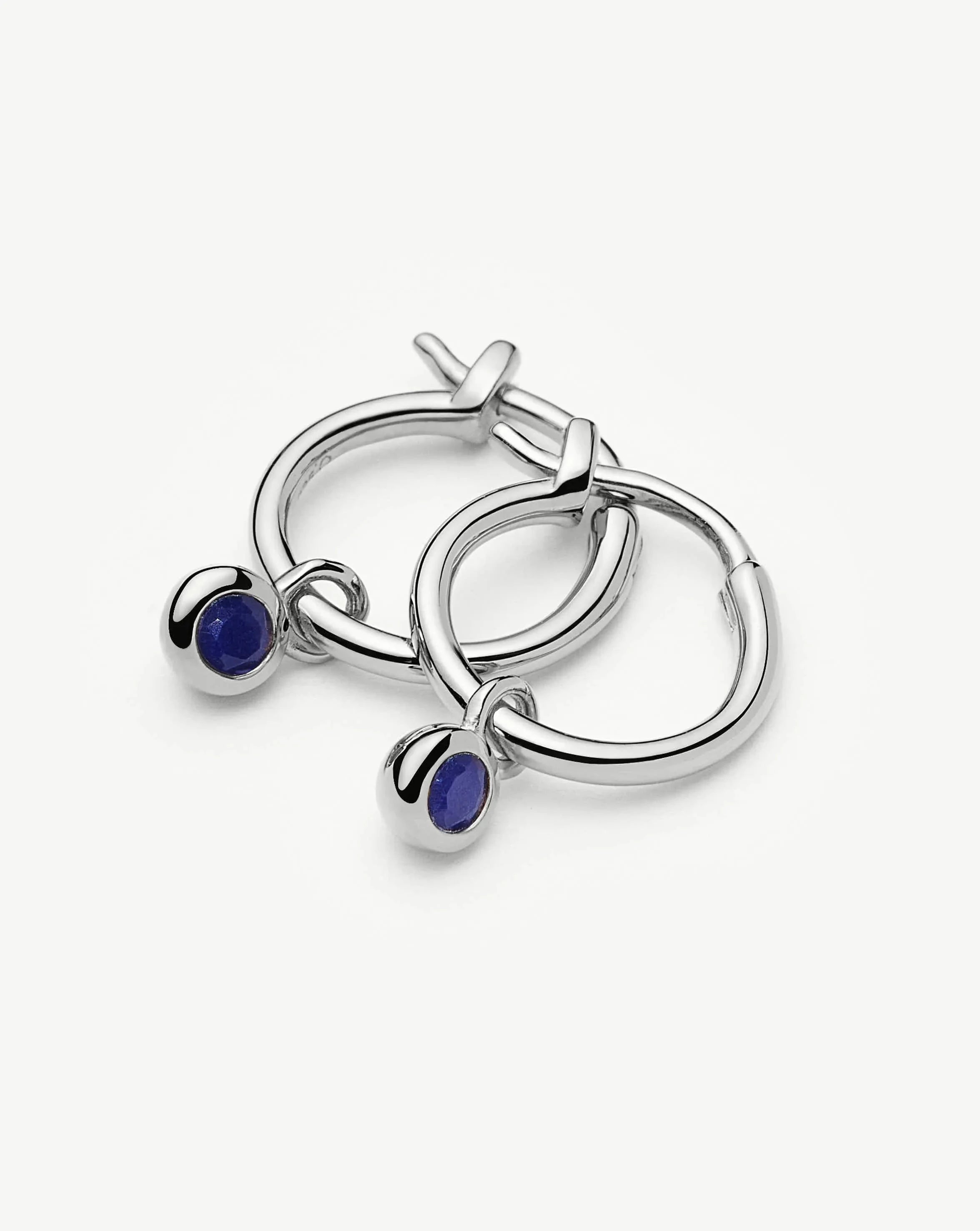 Missoma September korvarenkaat hopea lapis 11,5 mm