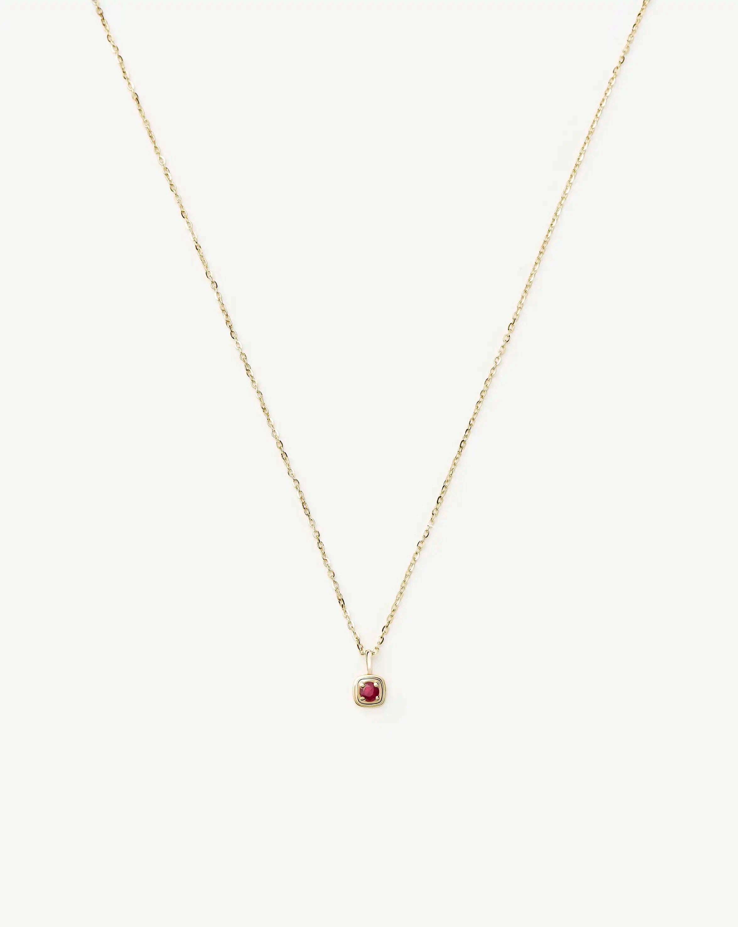 Missoma July Birthstone kaulakoru 14k kulta rubiini
