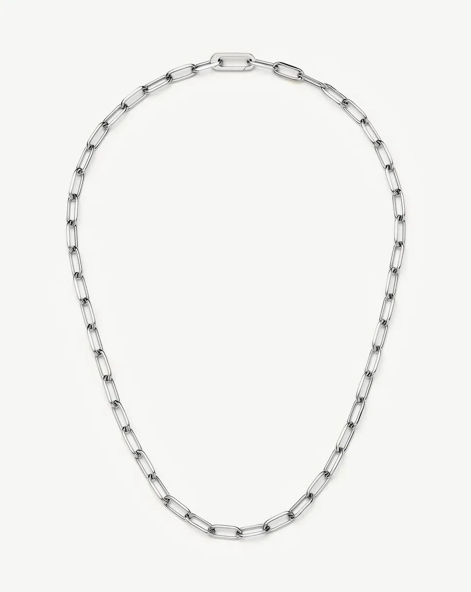 Missoma Classic Paperclip Chain kaulakoru platina 50 cm