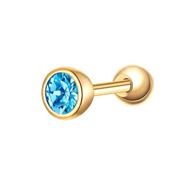 Glanzstücke München Birthstone piercingkoru kulta sininen