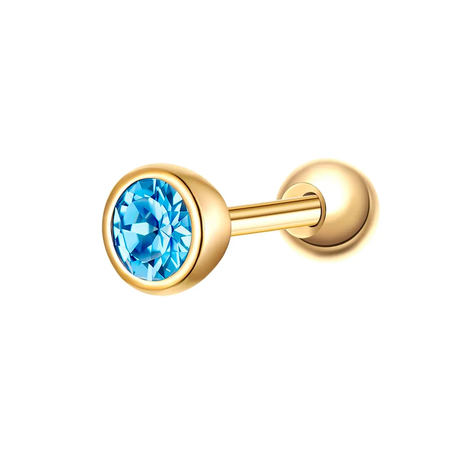 Glanzstücke München Birthstone piercingkoru kulta sininen