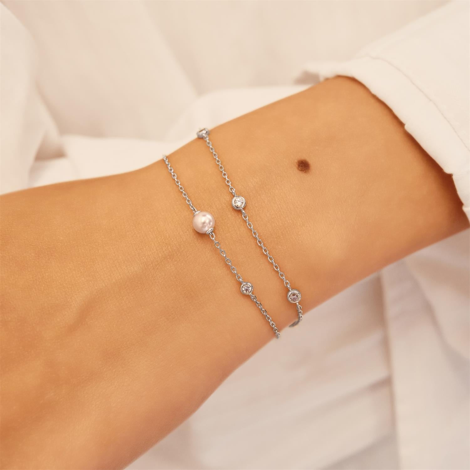 Ania Haie Luna Gaze Shell Pearl rannekoru hopea helmi zirkonia