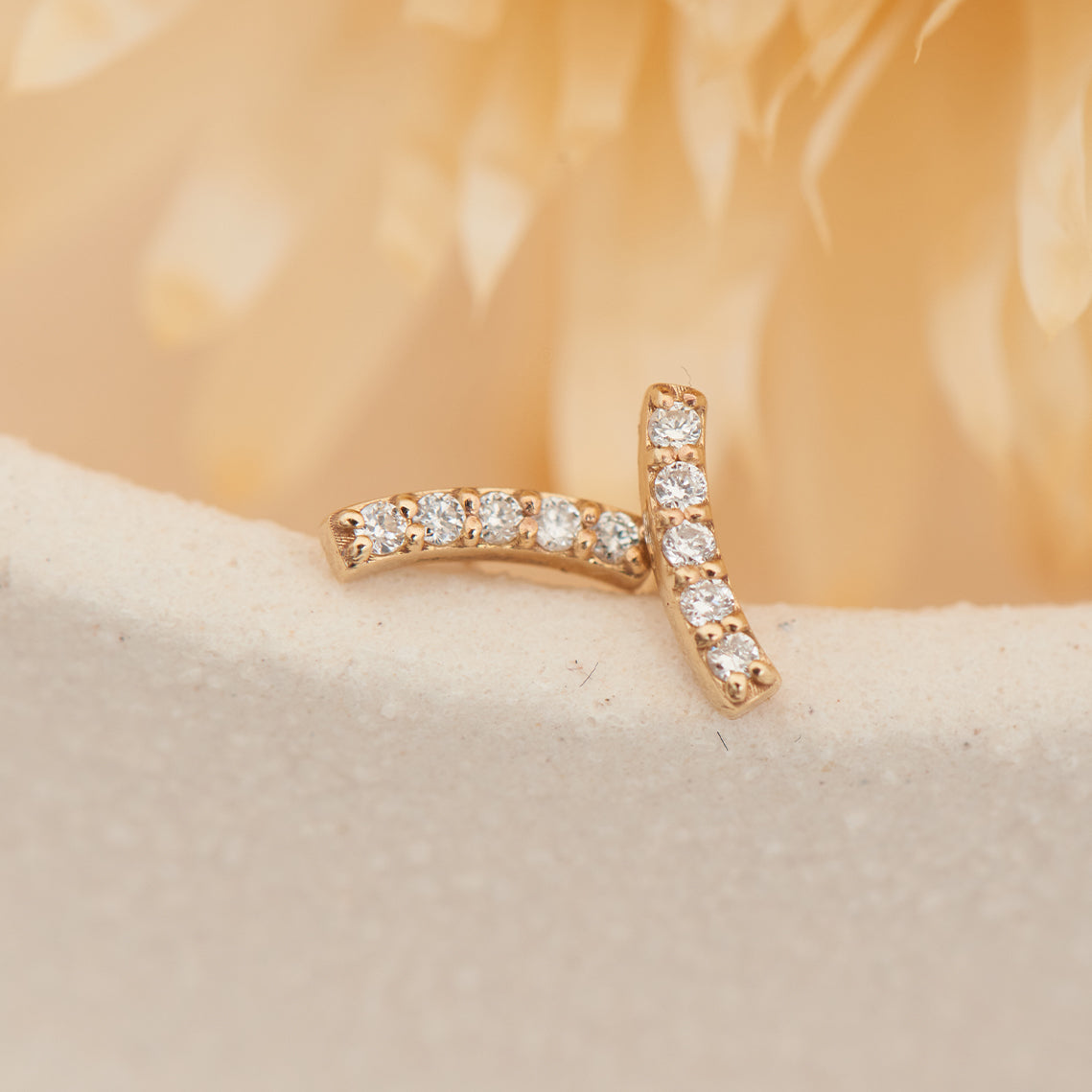 Ania Haie Magma Diamond Curve nappikorvakorut kulta