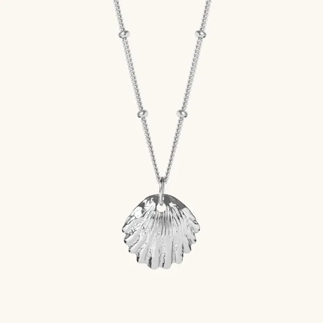 Muru Jewellery Shell kaulakoru hopea 45 cm