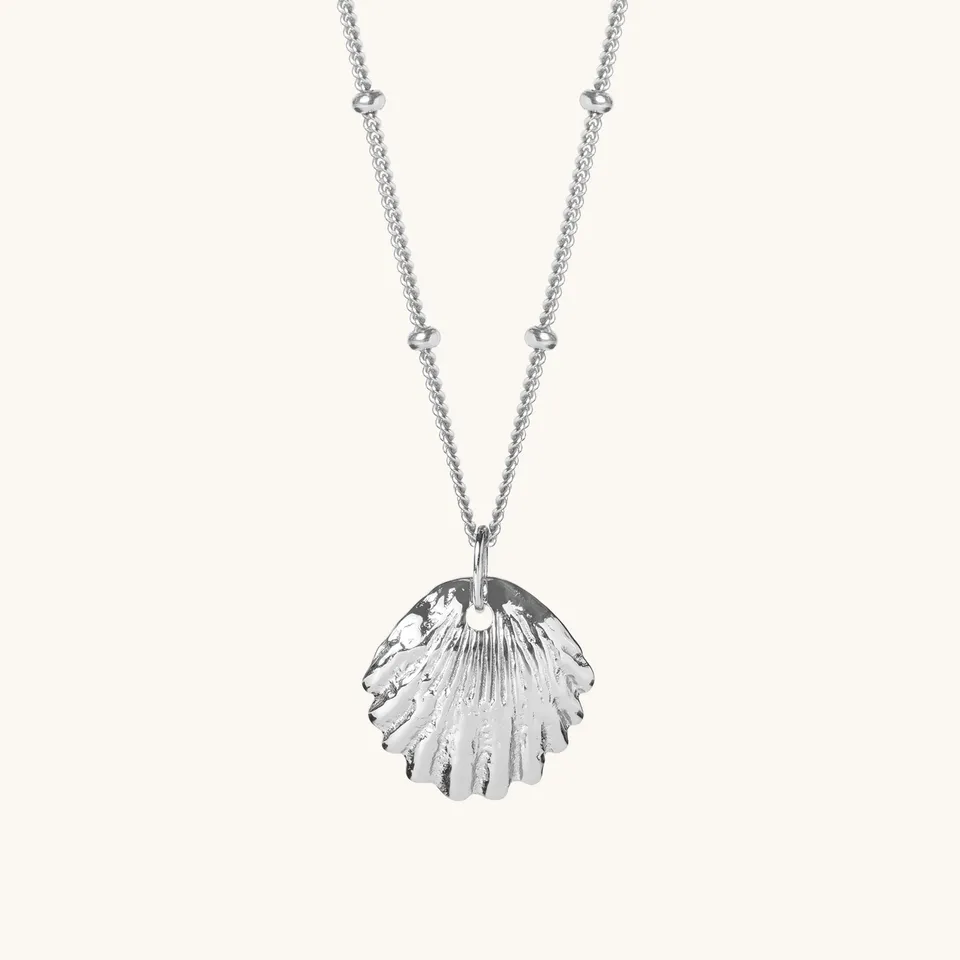 Muru Jewellery Shell kaulakoru hopea 45 cm