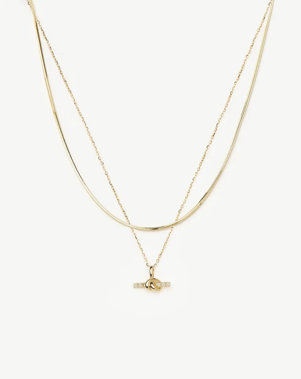 Missoma Lucy Williams Diamond T-Bar kaulakorutsetti keltakulta