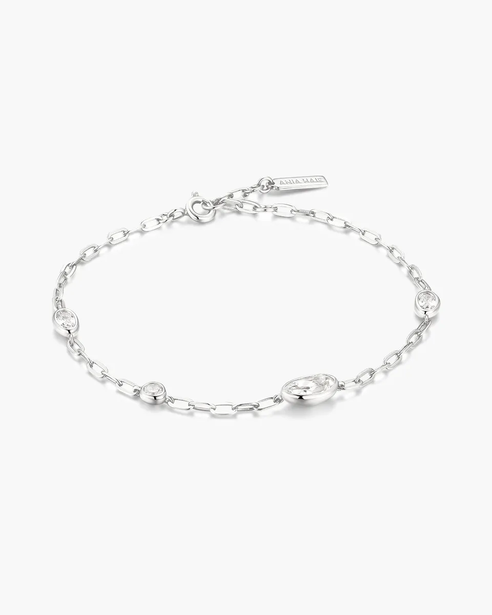 Ania Haie Wanderer Dome Pebble rannekoru hopea zirkonia