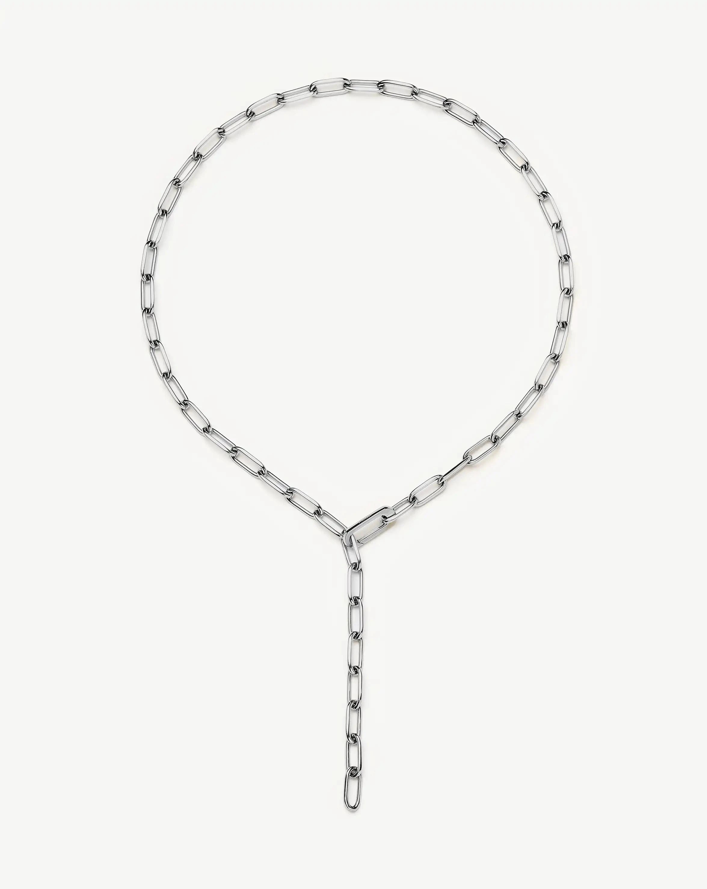 Missoma Classic Paperclip Chain kaulakoru platina 50 cm