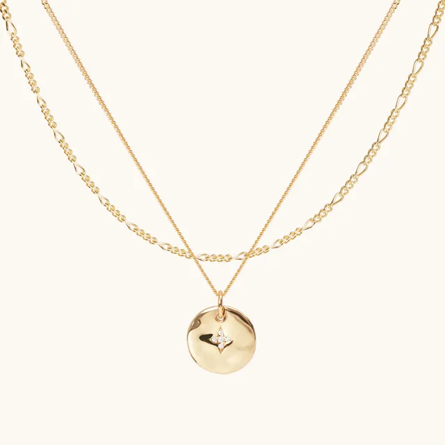 Muru Jewellery Birthstone kaulakorusetti kulta 40cm