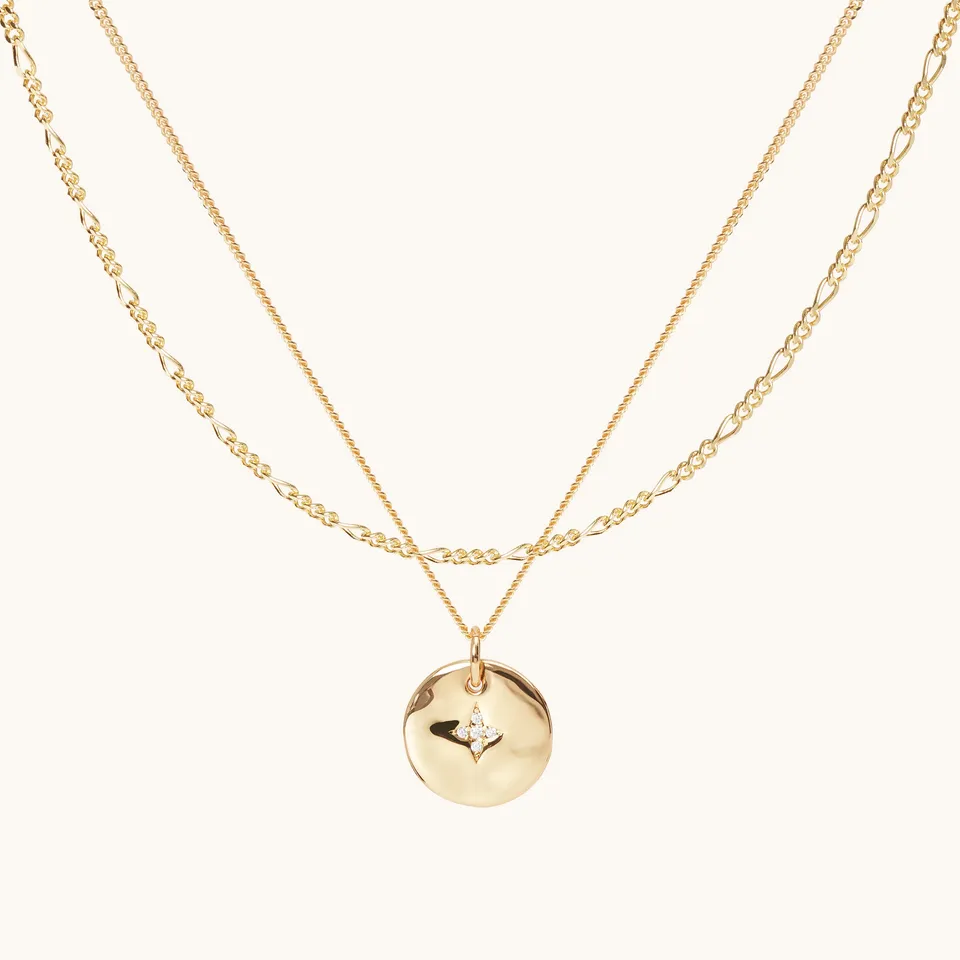 Muru Jewellery Birthstone kaulakorusetti kulta 40cm