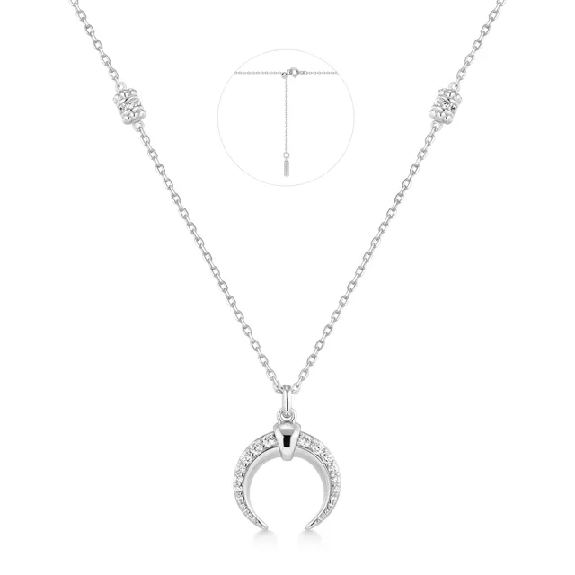 Ania Haie Tide Echo Reversible Horn kaulakoru hopea