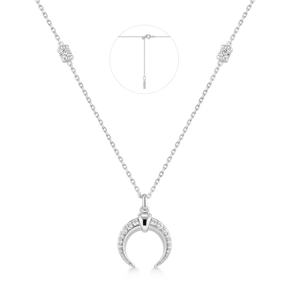 Ania Haie Tide Echo Reversible Horn kaulakoru hopea