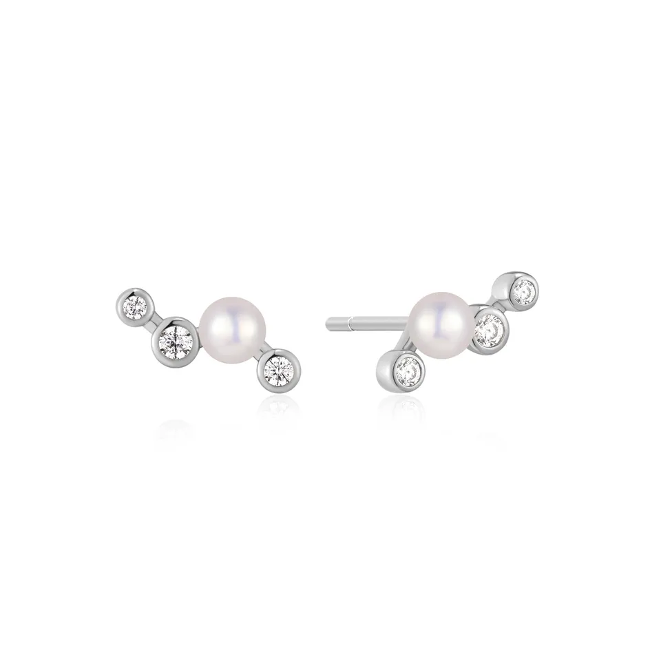 Ania Haie Starlit Drops Zig-Zag Shell Pearl nappikorvakorut