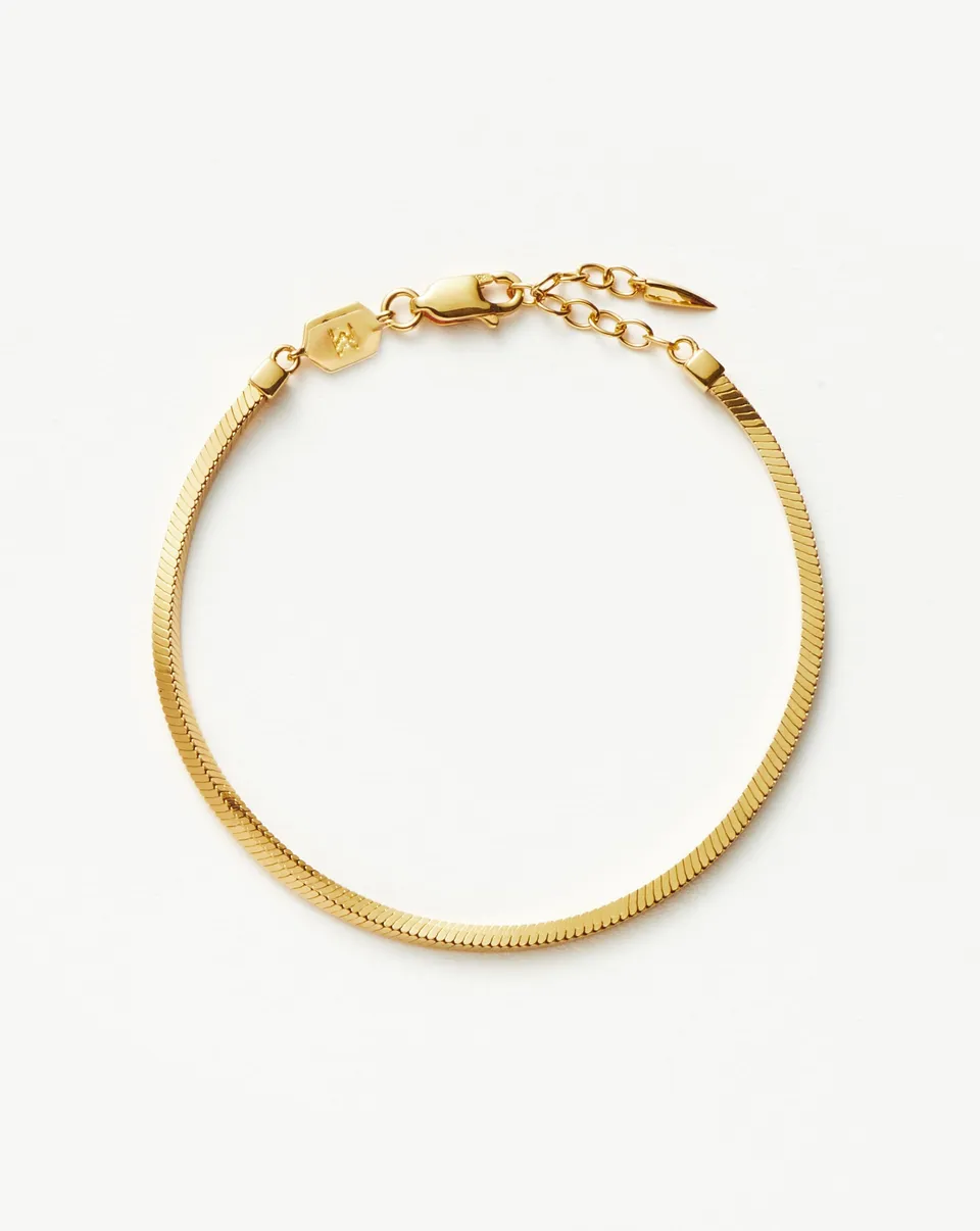Missoma Lucy Williams Square Snake rannekoru 18ct kultavermeil S/M