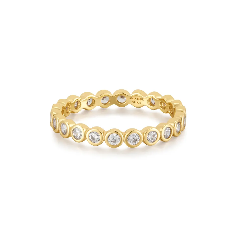 Ania Haie Chic Creator Bezel Set sormus kulta zirkonia