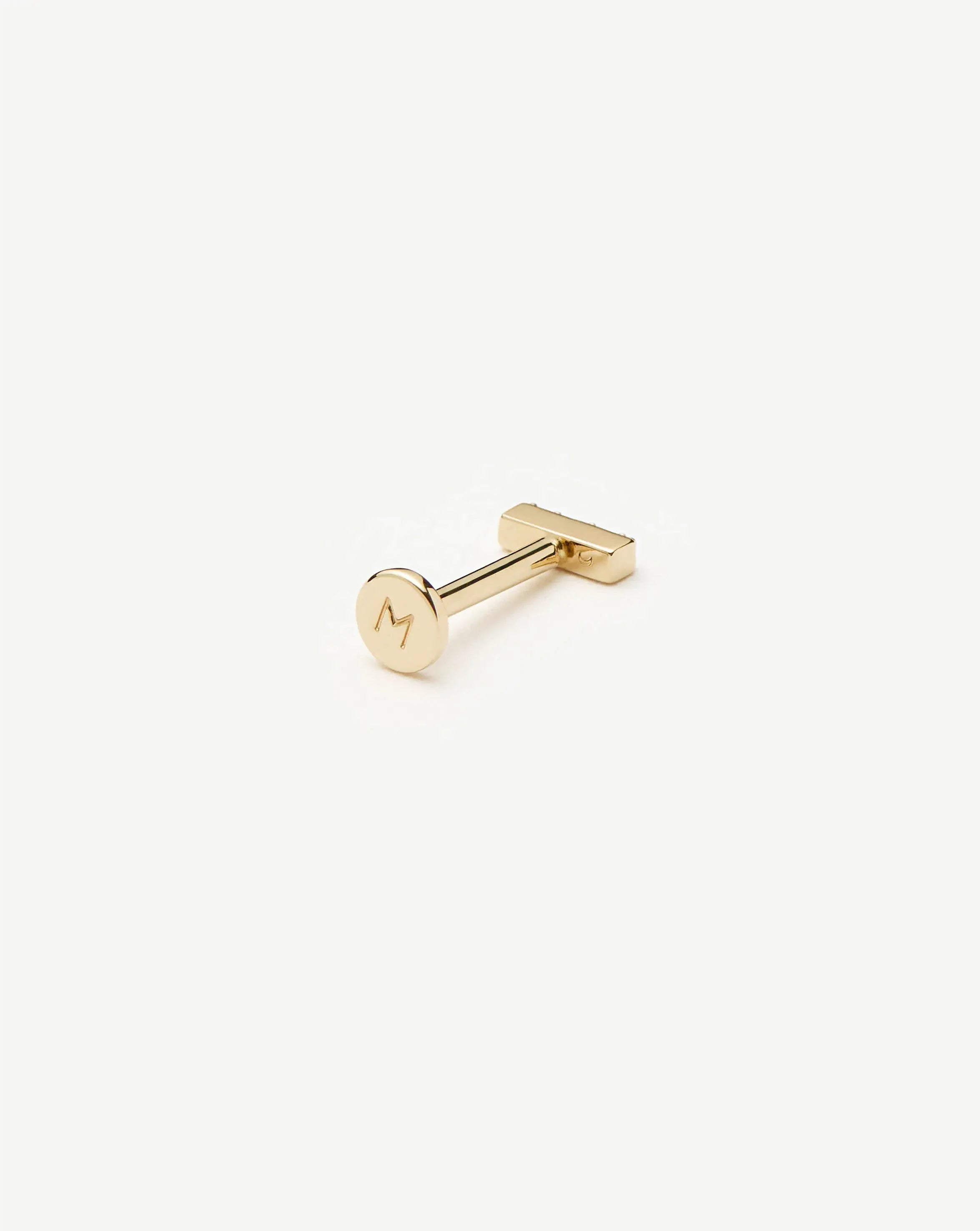 Missoma Diamond Bar Flat Back Stud korvakoru 9ct keltakulta timantti