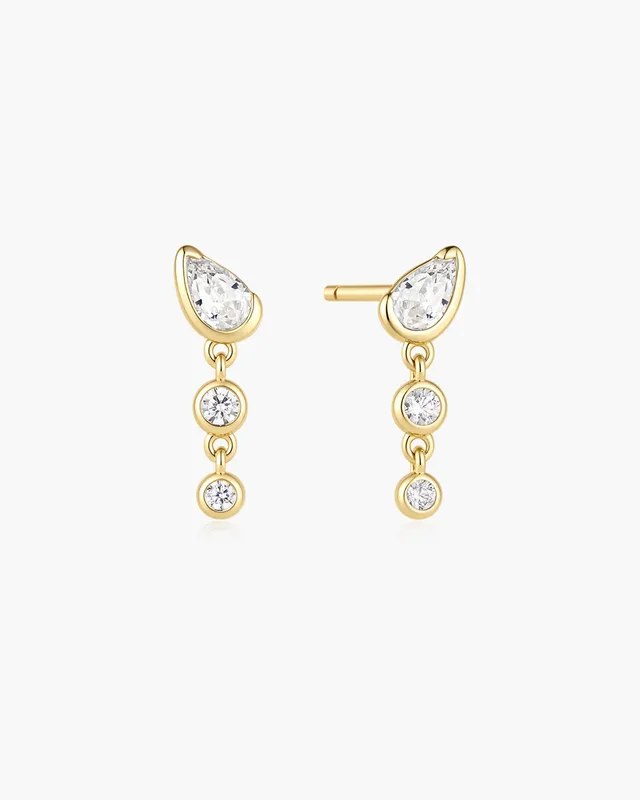 Ania Haie Wanderer Teardrop Dangle nappikorvakorut kulta