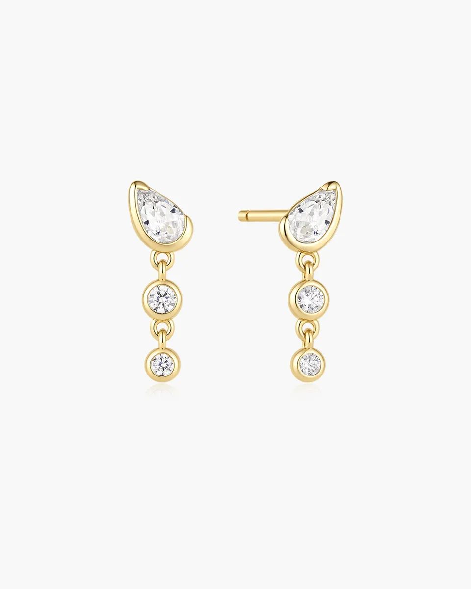 Ania Haie Wanderer Teardrop Dangle nappikorvakorut kulta