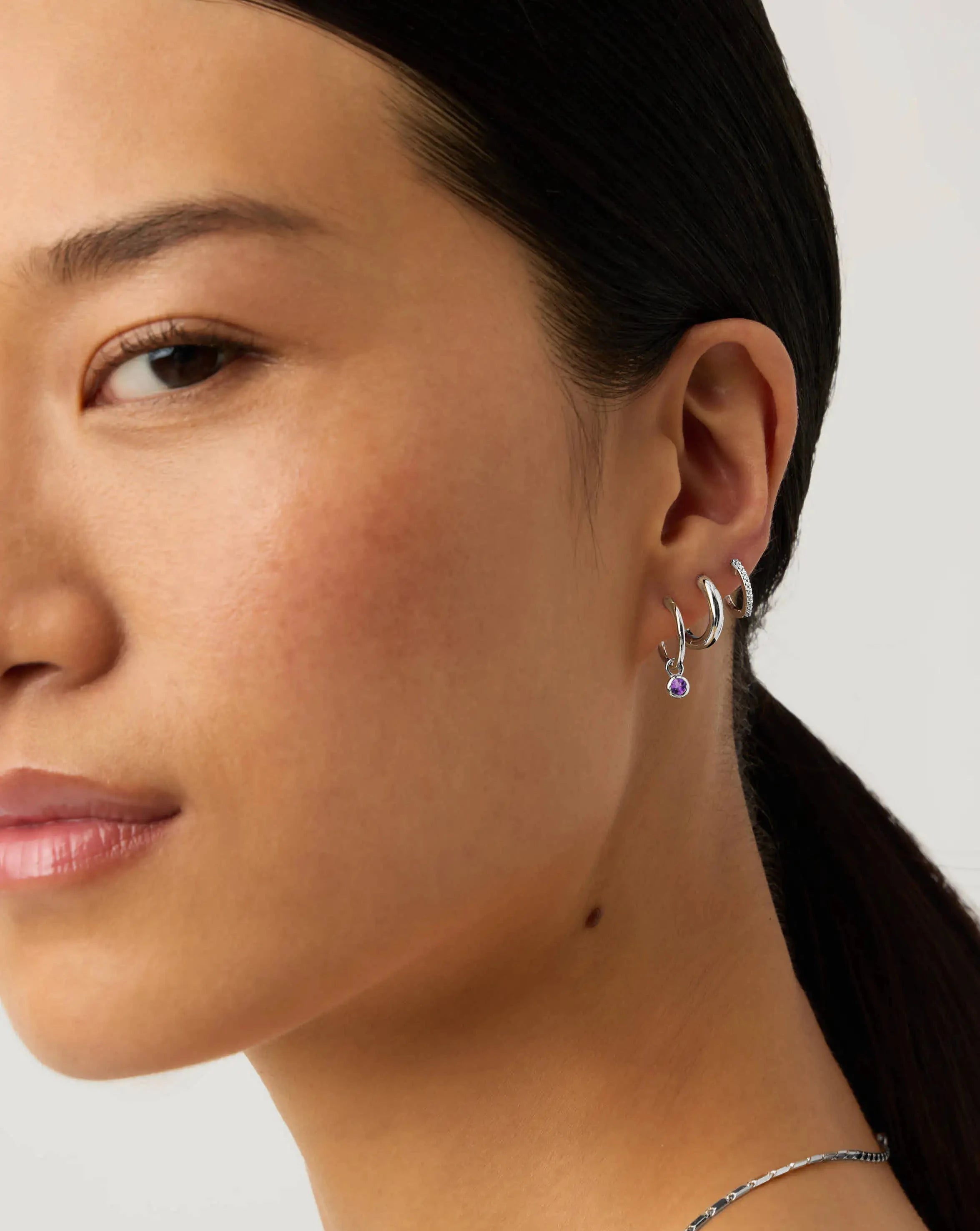 MISSOMA February Birthstone korvakorut ametisti hopea